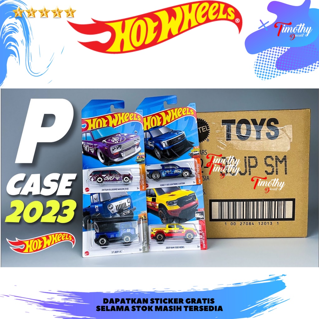 Hot Wheels Kartonan Dus Grosir Box P 2023 SEGEL SNI ORIGINAL Mattel