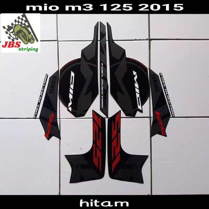 striping mio m3 stiker yamaha mio m3 125 2015 hitam