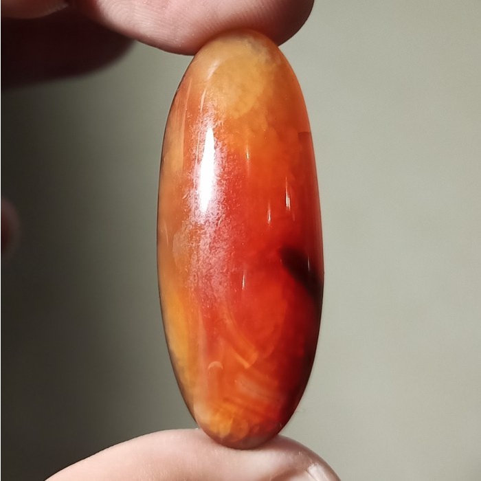 Natural Batu Akik Pandan Merah Nanas Lumut Motif Gambar Sisik Antik 3