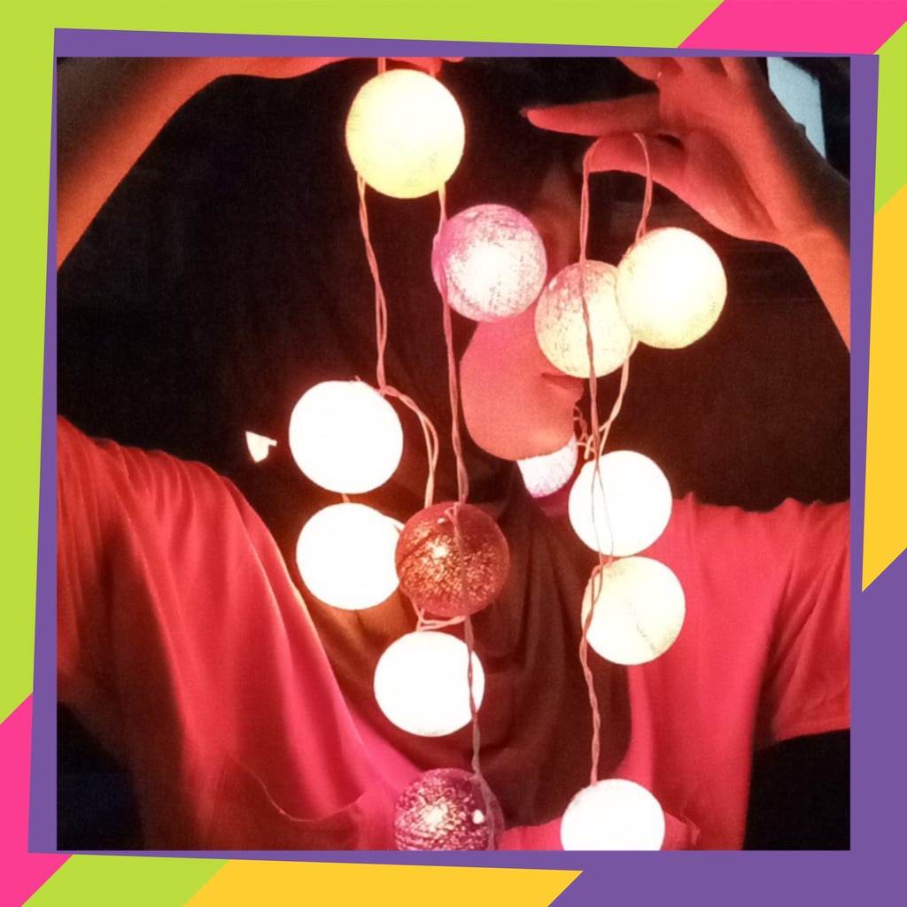 1907 / Lampion asli Thailand / Lampion lampu LED NYALA / Lampion NATAL