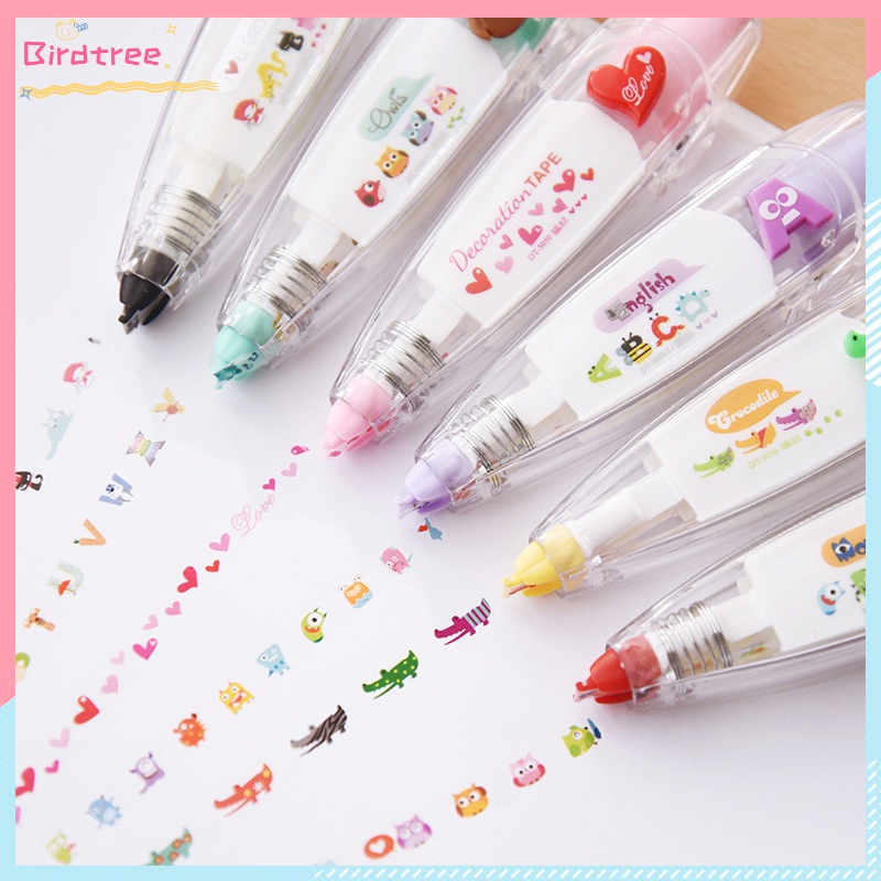 

[Readystock❤️COD]Pita Koreksi Terintegrasi Portabel Pita Korea Lucu Koreksi Kreatif DIY Buku Harian Siswa Pita Koreksi Mini