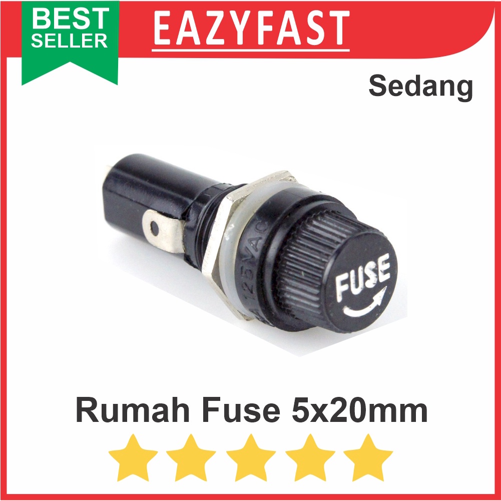 Fuse Holder Panel Rumah Sekring Kaca Tabung Kecil 5x20 5x20mm 5 x 20