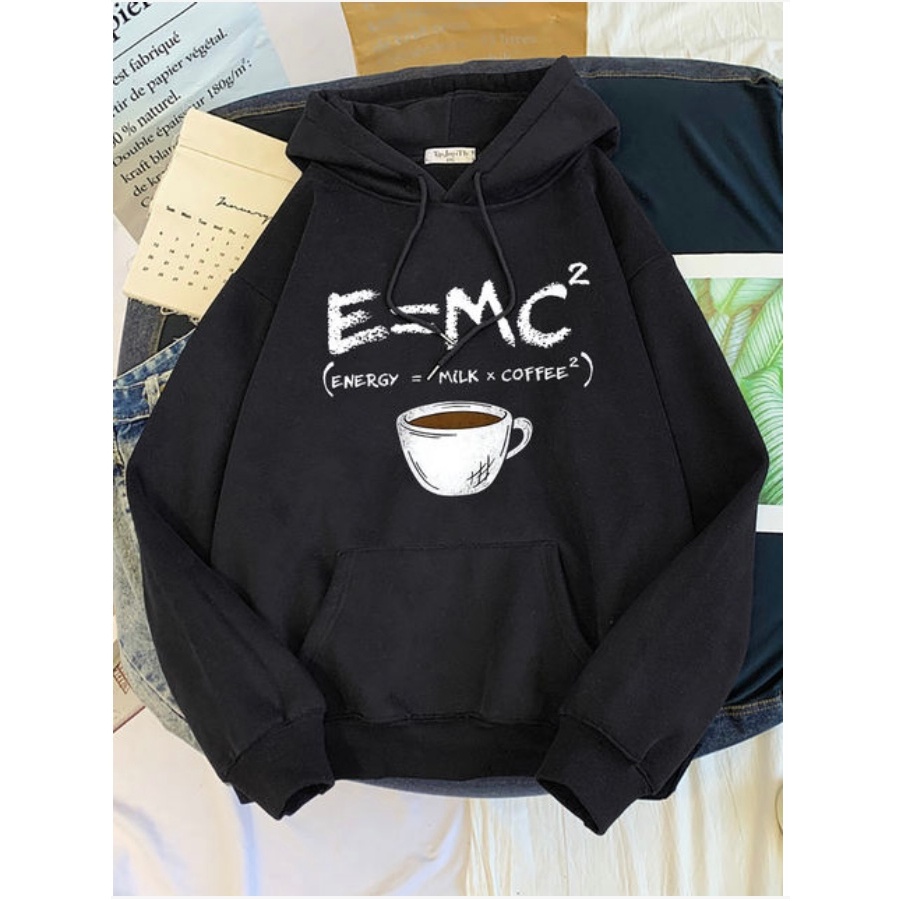 Jaket Hoodie Rumus Albert Einstein E=MC2 Pria Wanita Distro Keren Terbaru 2024