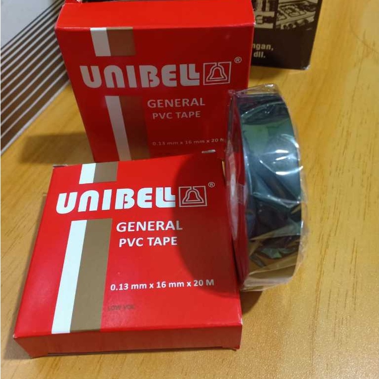 UNIBELL Isolasi Listrik Unibell Besar 20mtr Isolasi Kabel Solasi Solatip Lakban Hitam Kabel (Harga S
