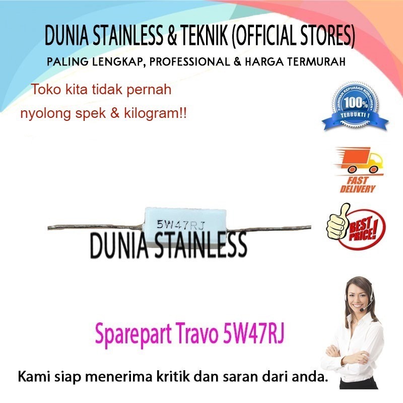 Sparepart Travo 5W 47RJ Alat teknik stainless steel interior teknik bangunan