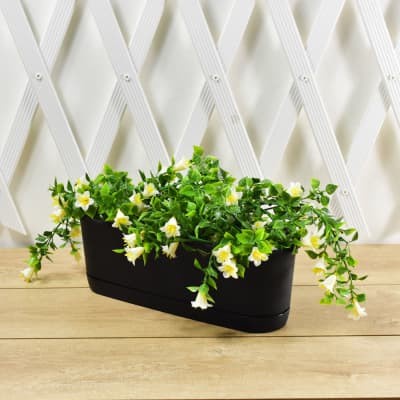 Clover Pot Bunga Slim - Hitam