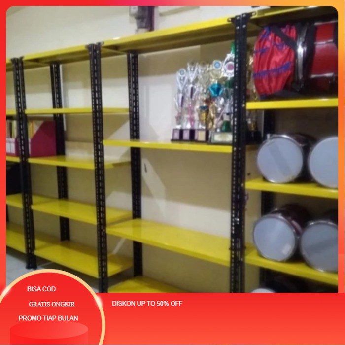 Rak gudang besi 5 susun L40 P100 T200 Rak Display Besi Bekas