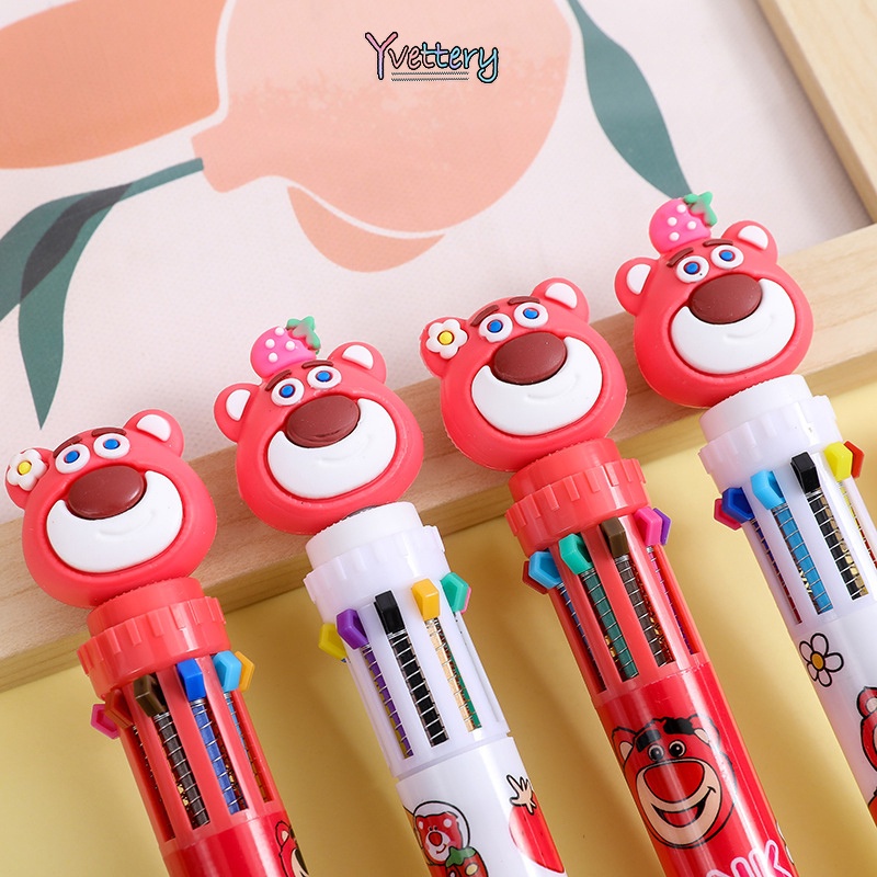 

COD❤️ 10 warna Pena ballpoint Cute bear kantor stasioner pena-yy