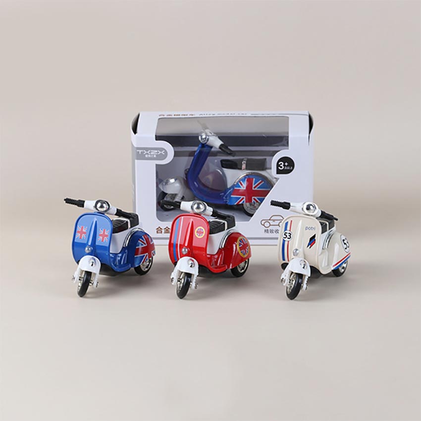 Diecast Vespa Miniatur Motor / Miniatur Motor Skuter Metal / Motor Mainan / Diecast Vespa Miniatur