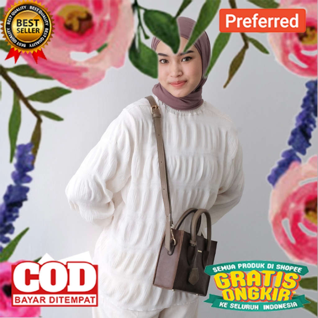 Sling Bag Flicka S 24 COFFEE SMALL// TAS SLEMPANG . TAS WANITA / TAS KANTOR / TAS IMPORT / TAS ANAK 