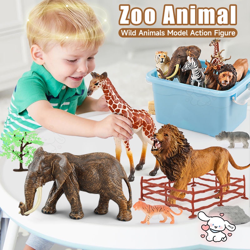 mainan hewan karet koleksi anak binatang wild Mainan Wild Animals Model Action Figure