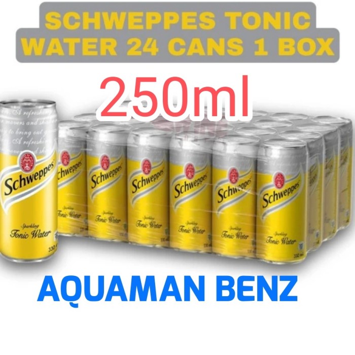 

[Big Sale] SCHWEPPES TONIC WATER 330ML KARTON ISI 24 KALENG ( GOSEND/GRAB) - 250ml