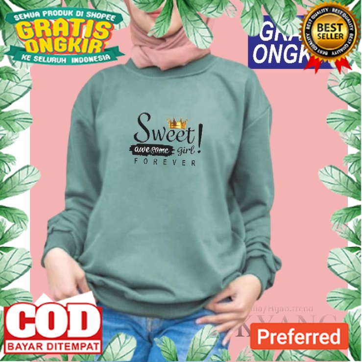 Kaos wanita Lengan Panjang | Atasan Wanita | Sweatshirt ZACKYANG (sweet)// NATAL / POHON NATAL / AKS