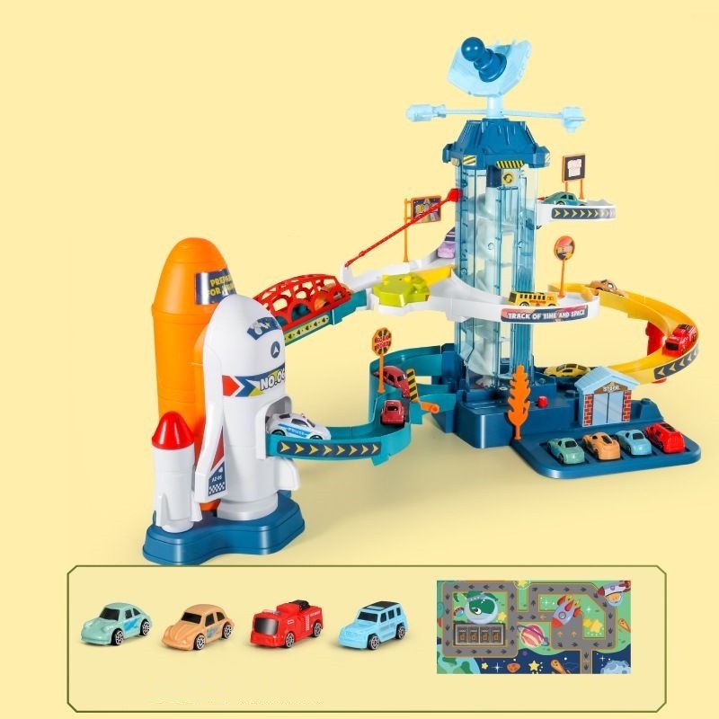 Mainan Anak Track Space Shuttle Orbit Astronot Parking Lot Diecast Edukasi Sensori Motorik Montesori Kado Bekasi Jakarta Hobby And Toys