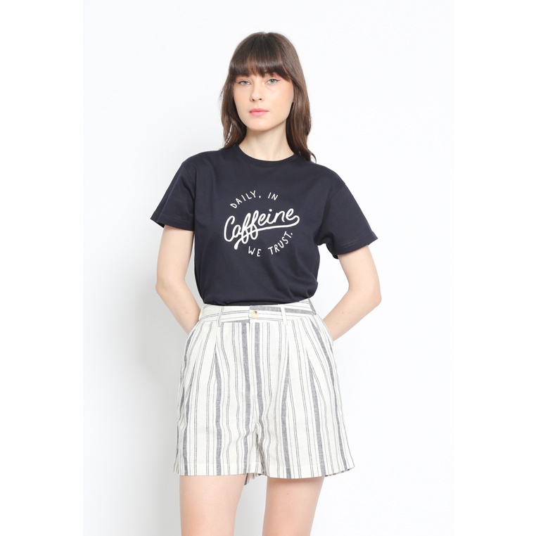 VALINO LADIES Kaos Navy Wanita - D-BKCF49-M5