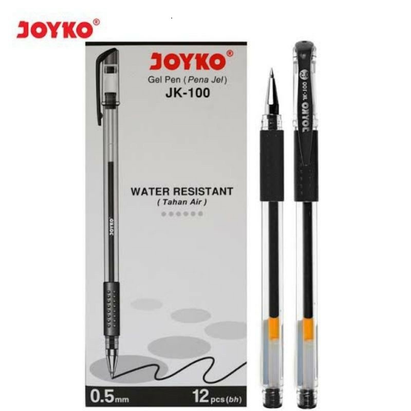 

Terlaris Pulpen Pena Gel Pen Bolpen Gel JK-100 Joyko ( 12 PCS )