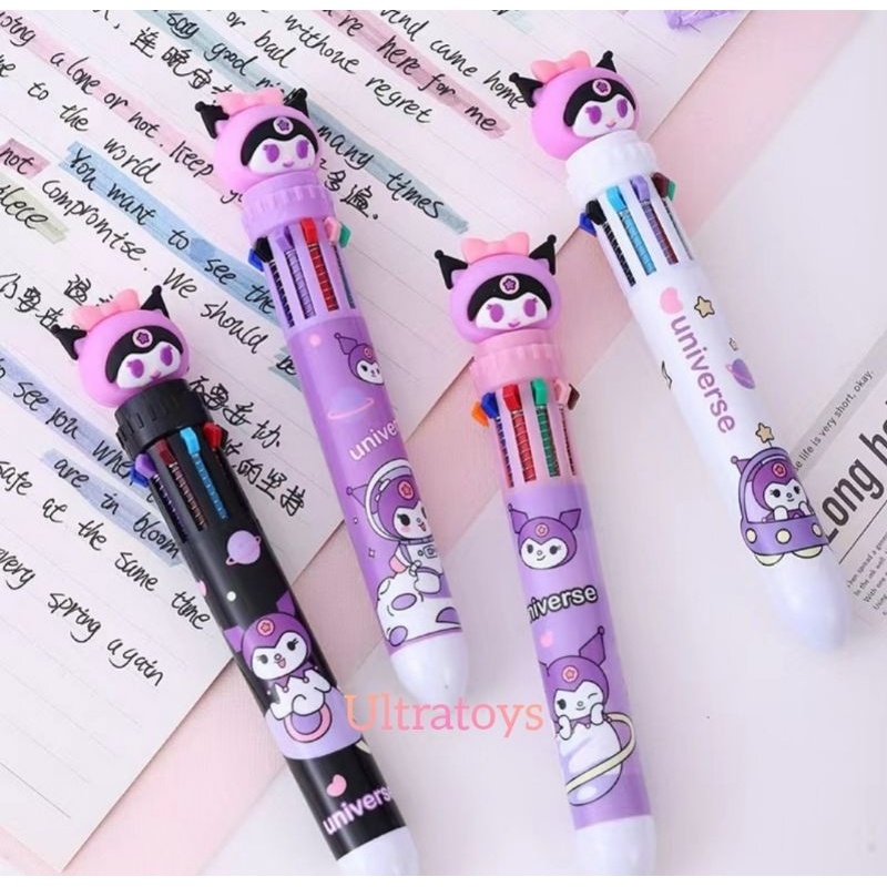 

PROMO!! BOLPEN CETEK 10 WARNA SANRIO KUROMI CINAMOROLL