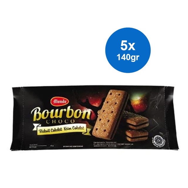 

Monde Biscuits Bourbon Choco 140 gr x 5