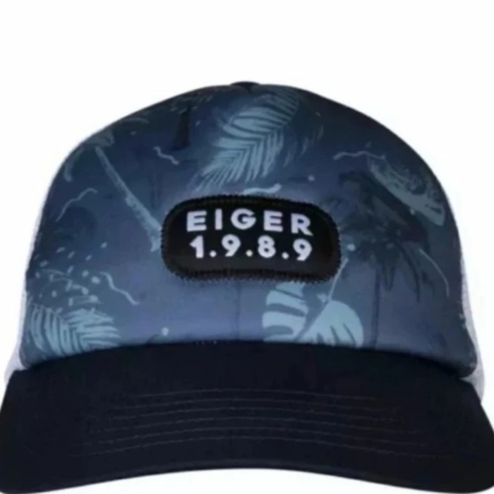bismillahEIGER s ABSTRUCKER WS topi trucker pantai tropis motif nature - nv, l-xl