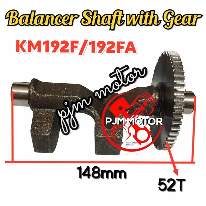 192 balancer bandulan shaft mesin genset diesel solar 192fa 192f 9200