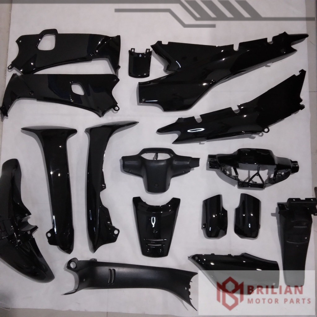 Full Body Supra X Lama 100 cc 1996 1997 1998 1999 2000 2001 2002 Hitam WIN | complete set bodi kasar