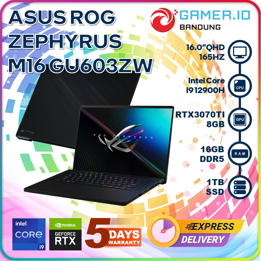 ASUS ROG ZEPHYRUS M16 GU603ZW I9 12900H RTX3070TI 16GB 1TB 16.0 165HZ