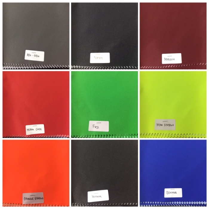 Kain Taffeta Coating Balon / Goretex Anti Air - Hitam