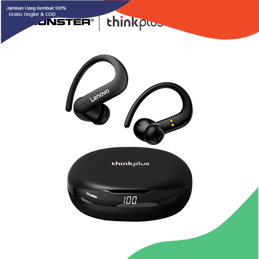 tocao.id Monster X Thinkplus Lenovo T50 True Wireless Bluetooth Earphone Sport TWS