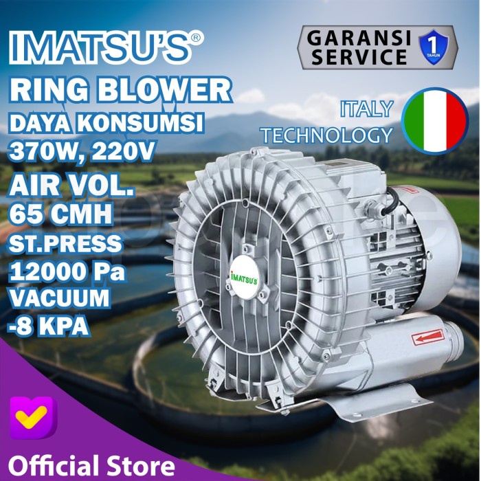 Ring Blower 370 Air Pump Blower Tambak Kolam 370W 370Watt 220V Blower Tambak
