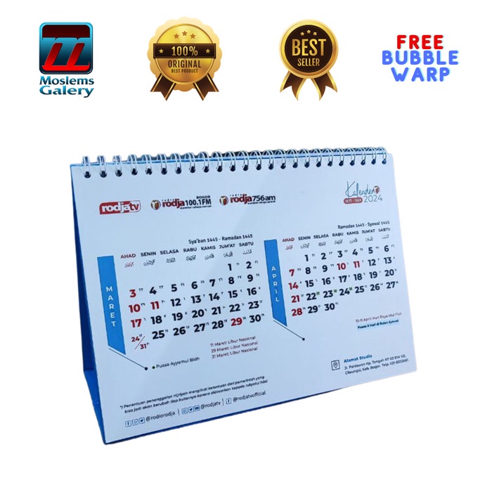 

Kalender Meja Rodja 2024 M 1445-1446 H | Tanggalan, Almanak