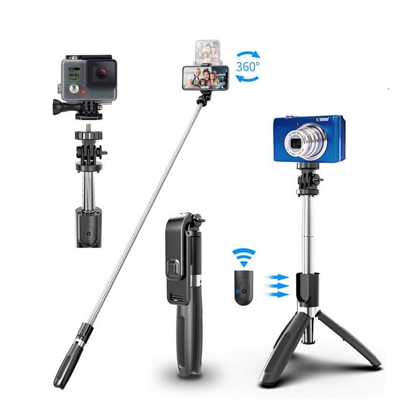 AKSINDO Tongsis Selfie Stick Remote Action Cam macaron R1