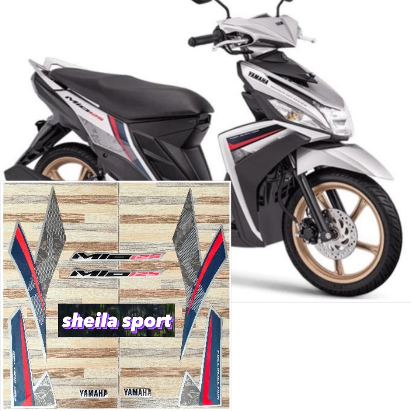 striping mio m3 stiker Yamaha Mio M3 125 silver tahun 2018 2019