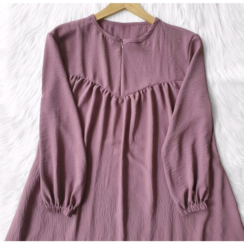 New Gamis Wanita Crinkle Airflow Premium / Gamis Polos Fashion Muslim / Gamis Wanita Dewasa / Gamis 