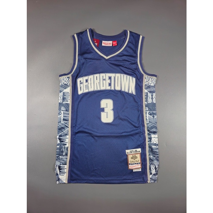 Baju Jersey Basket Classic NBA Allen Iverson Georgetown Navy #3