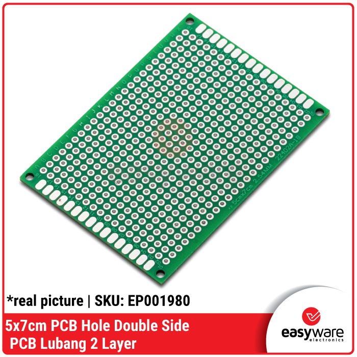PCB DOUBLE SIDE 5x7cm PCB MATRIX 5x7 PCB LUBANG 5x7 PROTOBOARD CO27