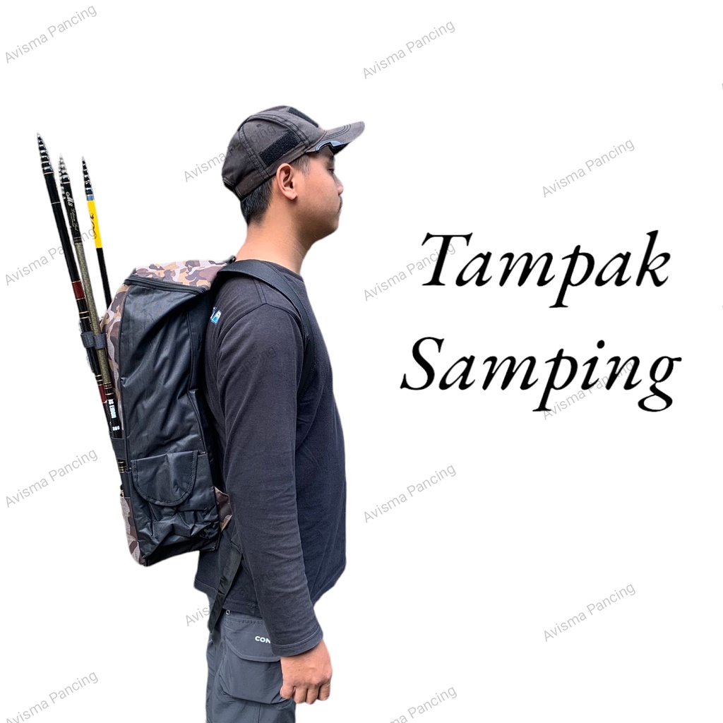 Tas Pancing Kotak Tas Ransel Tas Gendong Kotak Slot Tegek Pancing Makmur