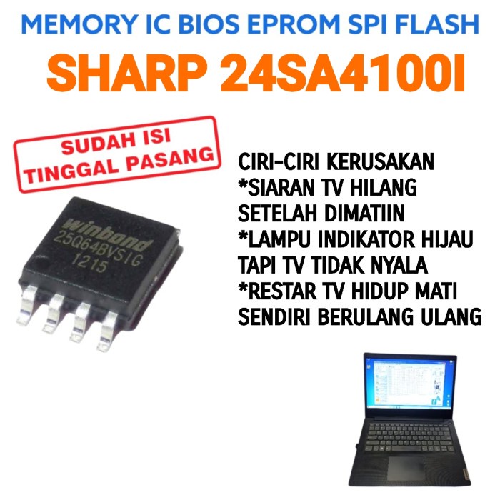 IC MEMORY FLASH SHARP LC-24SA4100I LC-24SA41001 LC 24SA4100I 24SA41001