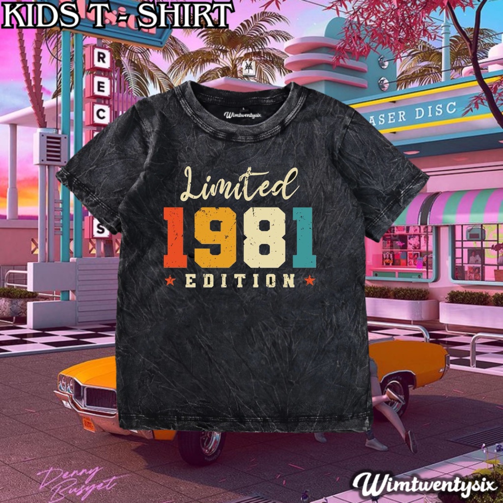 kaos 1981 washing vintage tee | kaos anak | baju anak