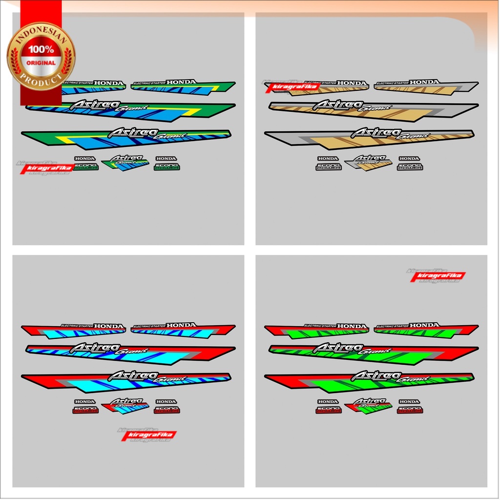 Striping Astrea Grand Variasi 1993 | Stiker Astrea Grand | Motif Klasik Original | Lis Astrea Grand 