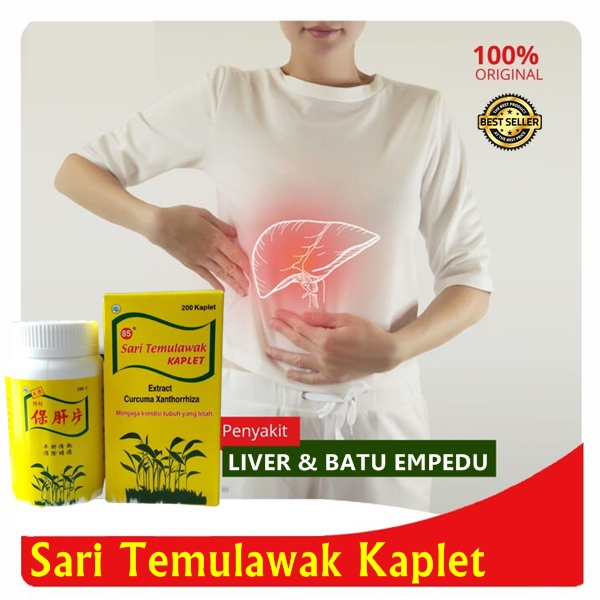 Sari Temulawak Kaplet Obat Cina Untuk Batu Empedu Penyakit Liver BPOM