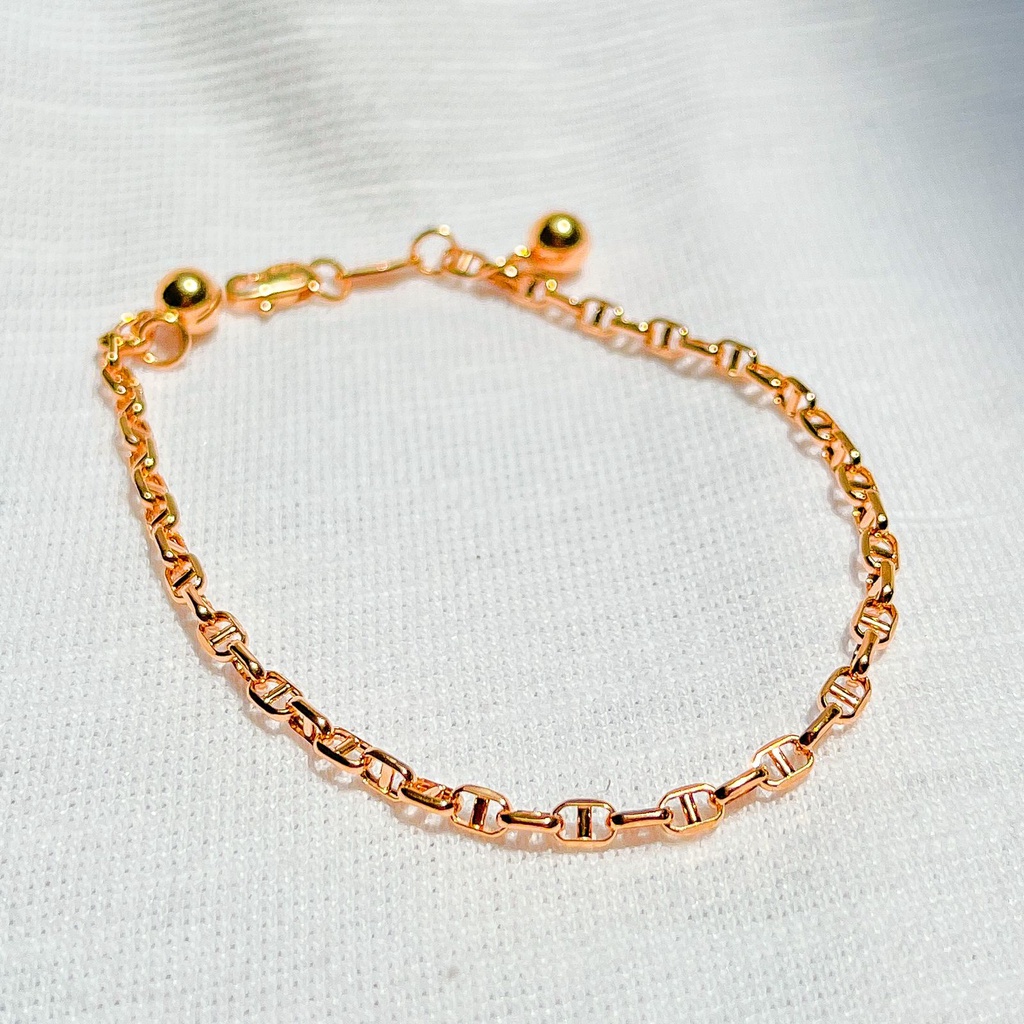 Gelang rantai tangan anak dan dewasa emas asli kadar 700 70% 16k 750 75% 17k model lonceng 2 gram fi