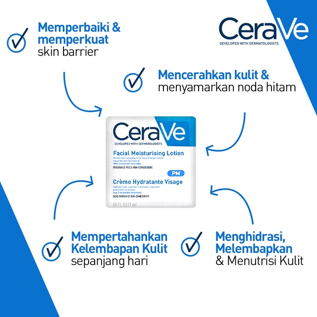 CeraVe Dry Skin Must Haves (Hydrating Cleanser + Moisturising Cream) FREE AM &amp; PM Moisturiser