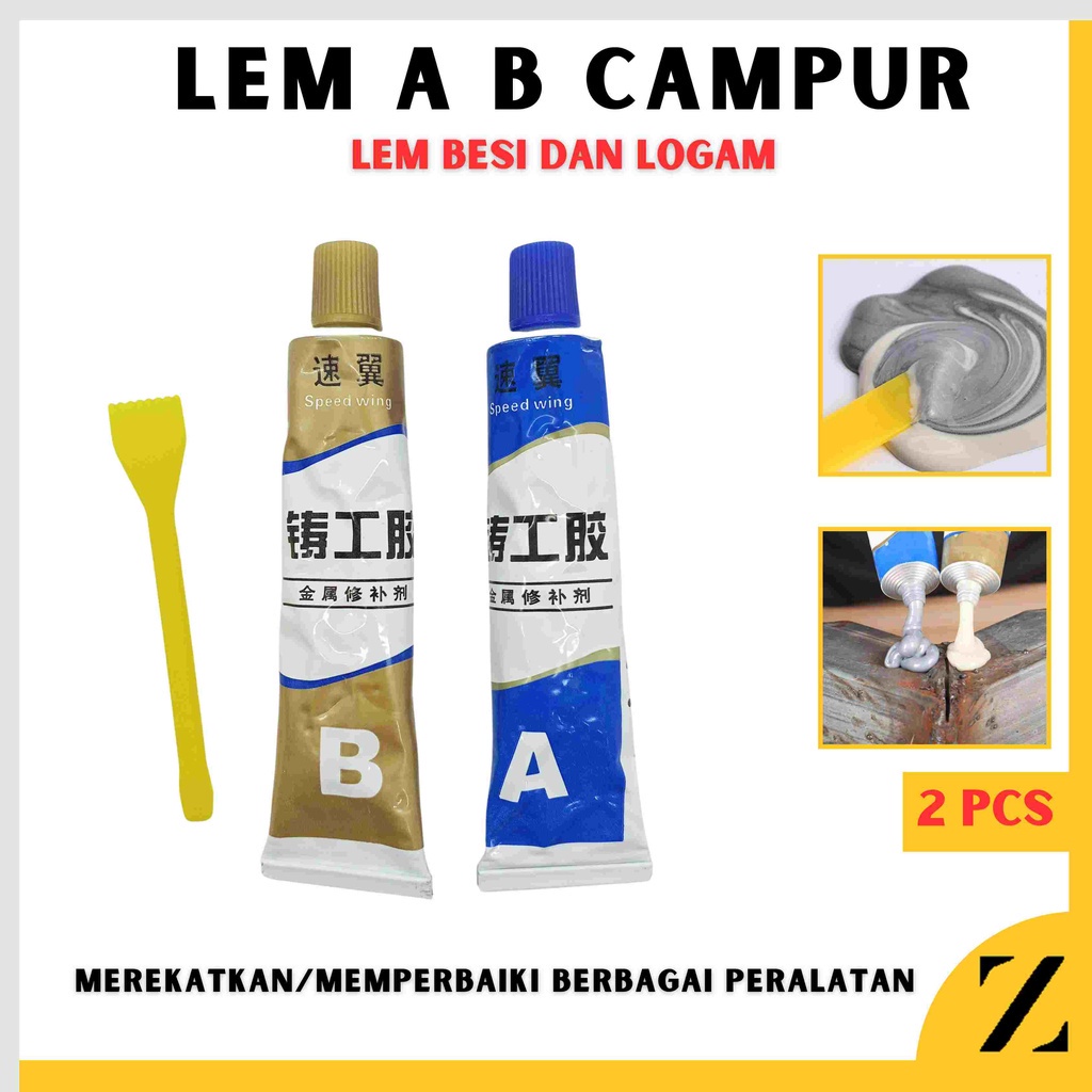 Lem Epoxy AB Lem Campur Lem Besi Radiator Penambal Anti Bocor Bukan Dextone Lem Plastic Steel Epoxy 