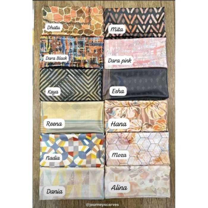 Hijab Segiempat Journey Scarves Dara Black