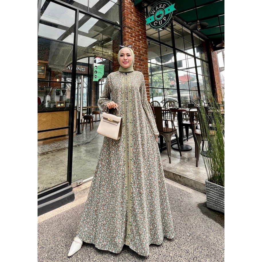 RANDOOM TERBARUU Khadijah Humaira Gamis Ceruty Babydoll Aplikasi Mote jahit Manual Bellova