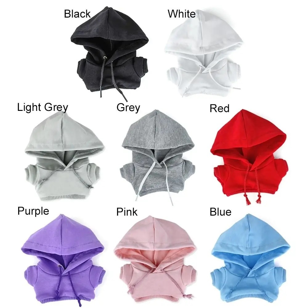 baju boneka Handmade Hoodies For 10cm Cotton Dolls Sweatshirt Outfits Fashion Clothes For 1/12 BJD D