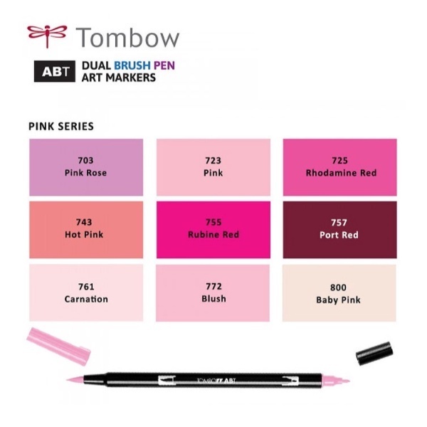 

Tombow ABT Dual Brush Pen PINK SERIES Lettering Kaligrafi Brushpen Myarts