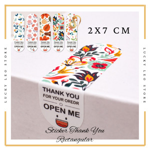 

STICKER PERSEGI PANJANG 50 PCS/PACK MOTIF LUCU STIKER KOTAK HADIAH KEMASAN BOX