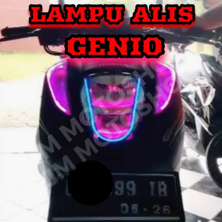 SEPAKET LAMPU ALIS LED DRL HONDA GENIO BONUS DEVIL EYES AKSESORIS MOTOR LAMPU VARIASI LIS LED GENIO 