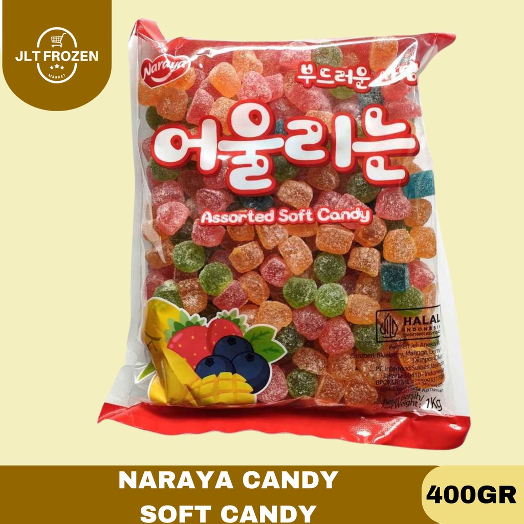 

Naraya Soft Candy Assorted Permen Jelly Lunak Aneka Rasa Buah Kemasan 1 Kg